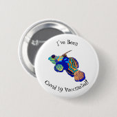 Mandarinfish Cartoon Illustration Button (Vorne & Hinten)