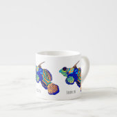 Mandarinfish Cartoon Illustration Espressotasse (Vorderseite Rechts)