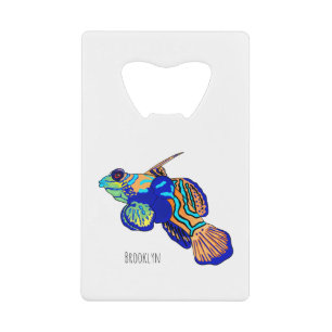 Mandarinfish Cartoon Illustration Geldbeutel Flaschenöffner