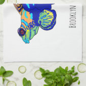 Mandarinfish cartoon illustration geschirrtuch (Gefaltet)