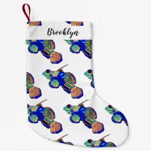 Mandarinfish Cartoon Illustration Kleiner Weihnachtsstrumpf