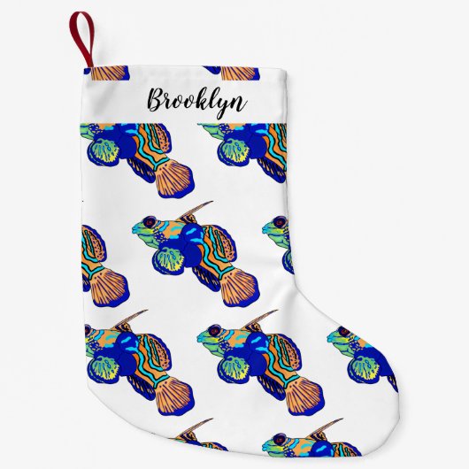 Mandarinfish Cartoon Illustration Kleiner Weihnachtsstrumpf (Vorderseite)