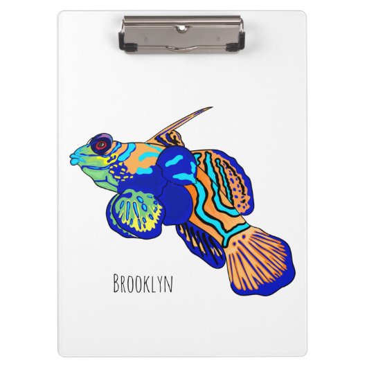 Mandarinfish Cartoon Illustration Klemmbrett (Vorderseite)