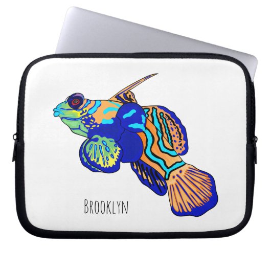 Mandarinfish Cartoon Illustration Laptopschutzhülle (Vorderseite)