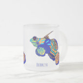 Mandarinfish Cartoon Illustration Mattglastasse (VorderseiteRechts)