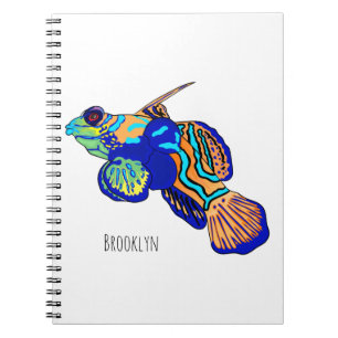 Mandarinfish Cartoon Illustration Notizblock