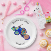Mandarinfish Cartoon Illustration Pappteller (Party)