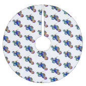 Mandarinfish Cartoon Illustration Polyester Weihnachtsbaumdecke (Vorderseite)