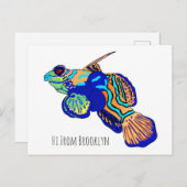 Mandarinfish Cartoon Illustration Postkarte (Vorne/Hinten)