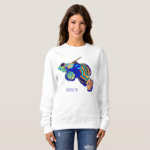 Mandarinfish Cartoon Illustration Sweatshirt (Vorne ganz)
