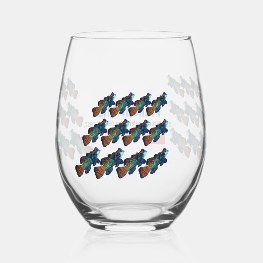 Mandarinfish Weinglas Ohne Stiel (Rückseite)