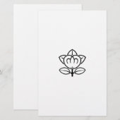 Mandarinorange Briefpapier (Vorne/Hinten)