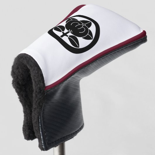 Mandarinorange im Kreis Golf Headcover (3/4 Vorderseite)