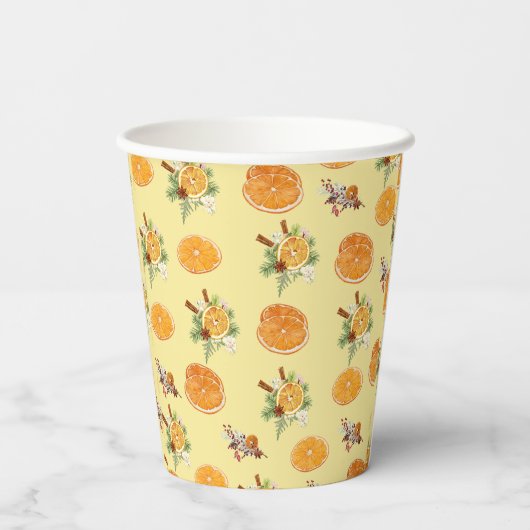 Mandarins Pattern Pappbecher (Rückseite)