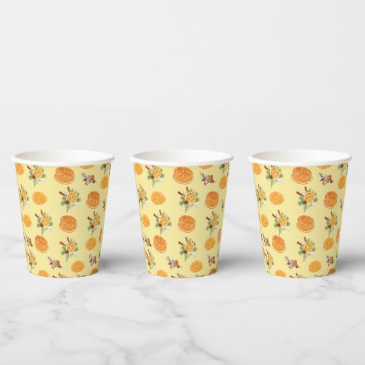Mandarins Pattern Pappbecher (Multi)