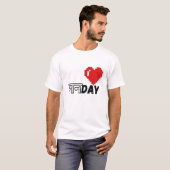 MANDAY Pixel Herzdesign T-Shirt (Vorne ganz)