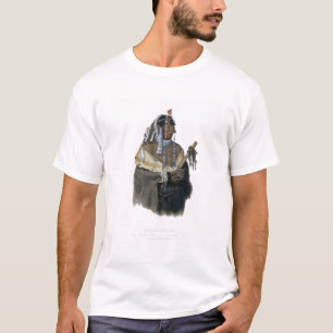 Mandeh-Pahchu, ein junger Mandan Inder, überziehe T-Shirt