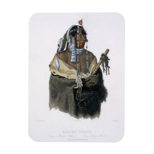 Mandeh-Pahchu, ein junger Mandan-Indianer, platzie Magnet (Vertikal)