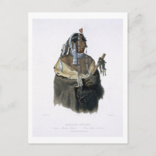Mandeh-Pahchu, ein junger Mandan-Indianer, platzie Postkarte