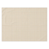 Mandel-Brown-Gingham-Baumwolltischdecke Tischdecke (Vorderseite (Horizontal))