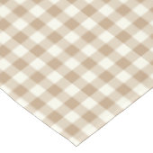Mandel-Brown-Gingham-Baumwolltischdecke Tischdecke (Schrägansicht)