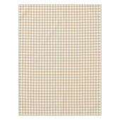 Mandel-Brown-Gingham-Baumwolltischdecke Tischdecke (Vorderseite)