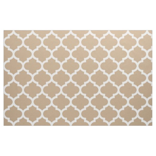 Mandel-Brown-Marokkaner Quatrefoil Gitter-Gewebe Stoff (Yard (91,4 cm))