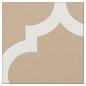 Mandel-Brown-Marokkaner Quatrefoil Gitter-Gewebe Stoff (Nahaufnahme)