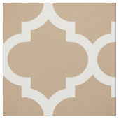 Mandel-Brown-Marokkaner Quatrefoil Gitter-Gewebe Stoff (Muster)