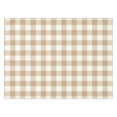Mandel-Browngingham-/-büffel-Karo-Tischdecke Tischdecke (Vorderseite (Horizontal))