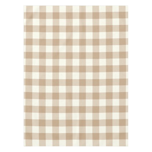 Mandel-Browngingham-/-büffel-Karo-Tischdecke Tischdecke (Vorderseite)