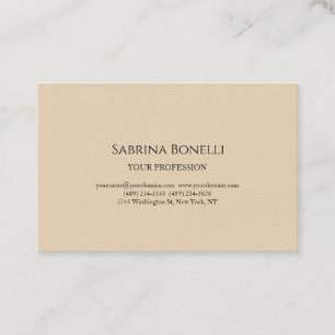 Mandel & Cremefarbe Modern Einzigartige Elegante S Visitenkarte