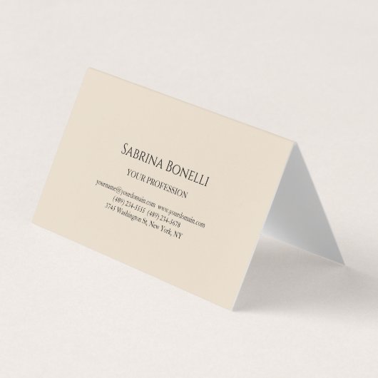 Mandel Farb Modern Einzigartig Elegant Einfach Ein Visitenkarten (Vorderseite)