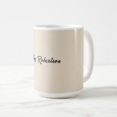 Mandel Farbe Schlicht Elegant Professionell Minima Kaffeetasse (VorderseiteRechts)