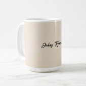 Mandel Farbe Schlicht Elegant Professionell Minima Kaffeetasse (Vorderseite Links)