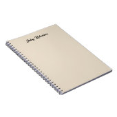 Mandel Farbe Schlicht Elegant Professionell Minima Notizblock (Rechte Seite)