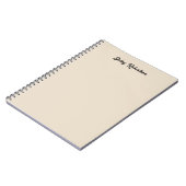 Mandel Farbe Schlicht Elegant Professionell Minima Notizblock (Linke Seite)