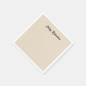 Mandel Farbe Schlicht Elegant Professionell Minima Serviette (Ecke)