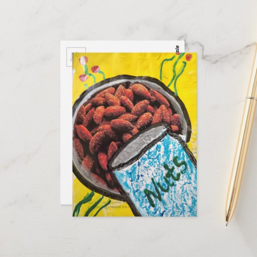 Mandel Mixed Media Collage Postkarte (Vorderseite/Rückseite Beispiel)