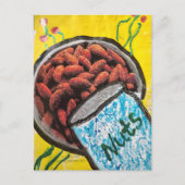 Mandel Mixed Media Collage Postkarte (Vorderseite)