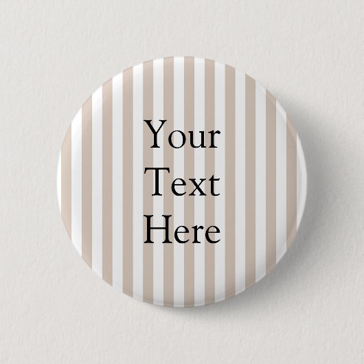 Mandel und weiße Streifen Button (Vorderseite)
