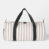 Mandel & weiße Streifen Duffle Bag (Rückseite)