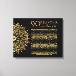 Mandela 90 Gründe, warum wir Ihnen Liebe Oma Gebur Leinwanddruck