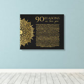 Mandela 90 Gründe, warum wir Ihnen Liebe Oma Gebur Leinwanddruck (Insitu (Holzboden))