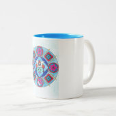 Mandela auf blauer Tasse (VorderseiteRechts)