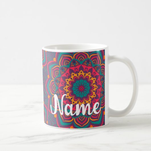 Mandela, BOHO, Hippy Groovy Coffee Tasse, Cup Kaffeetasse (Rechts)