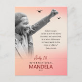 Mandela Day Quote Postcard | Inspirier & Personali Postkarte (Vorderseite)