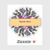 Mandela Designs Aufkleber (Blatt)