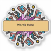 Mandela Designs Aufkleber (Vorderseite)