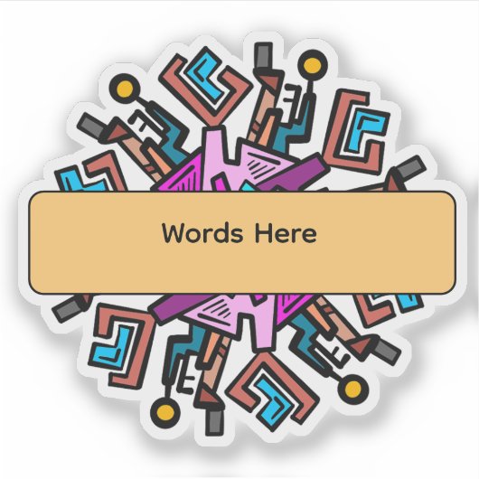 Mandela Designs Aufkleber (Vorderseite)